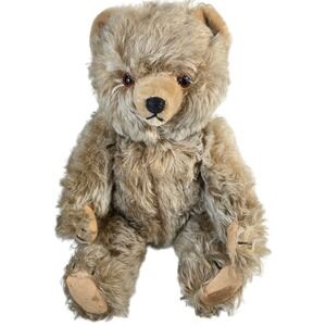 1950s VTG 18" Mohair Teddy Bear Fully Jointed Growler Hump Back Gebrüder Hermann
